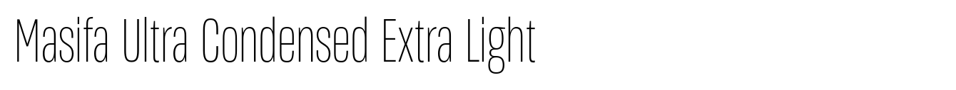 Masifa Ultra Condensed Extra Light